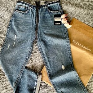 Reformation all around zip jeans 26P